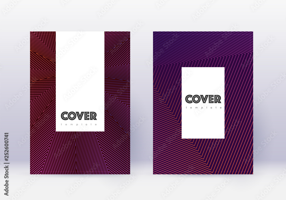 Hipster cover design template set. Violet abstract Hipster cover design template set. Violet abstract