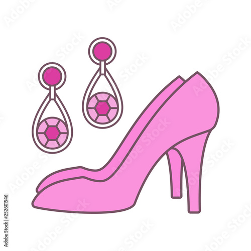 Wedding accessories color icon