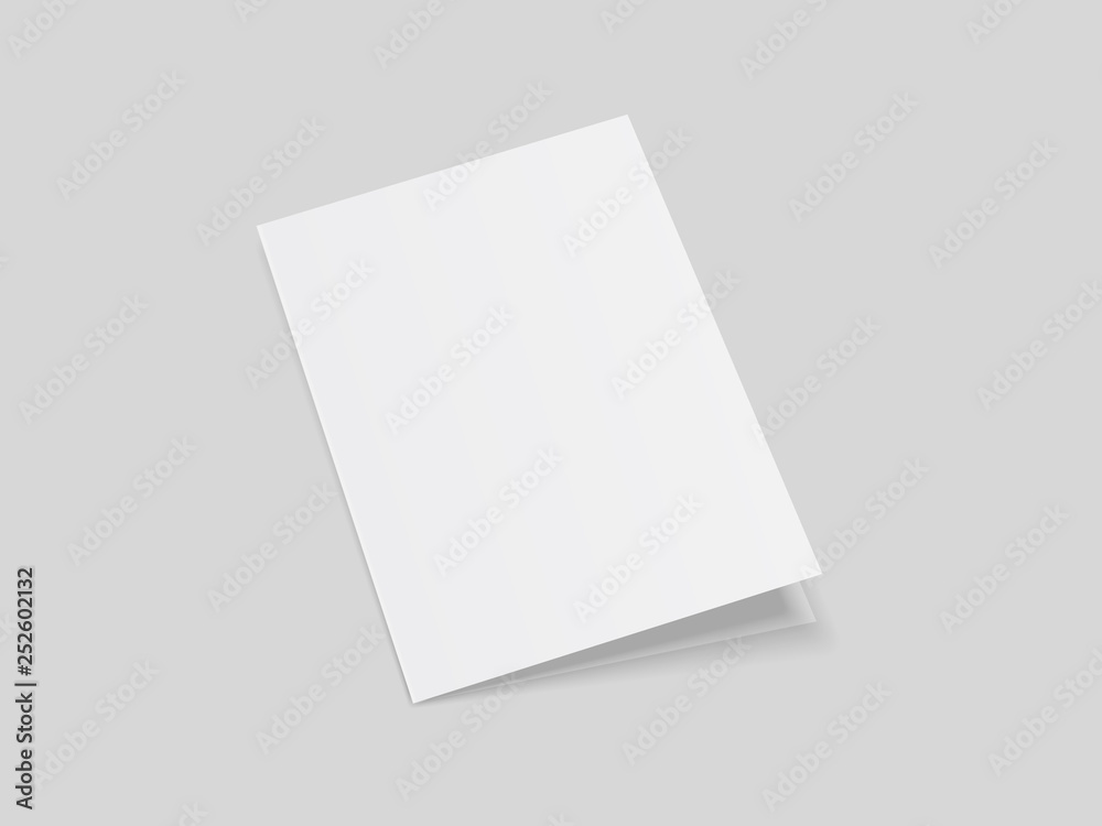 Mock up of brochure folding. Closed notebook, magazine, booklet, book.