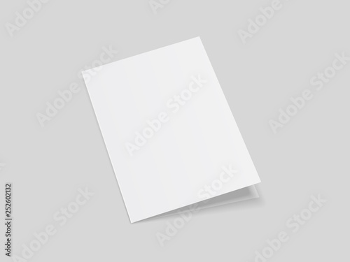 Mock up of brochure folding. Closed notebook, magazine, booklet, book.