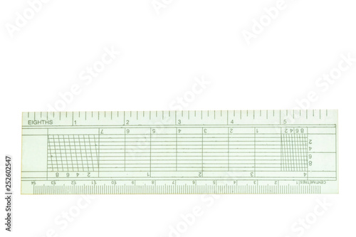 Obraz na plátně The drafting supplies isolated on a white background.