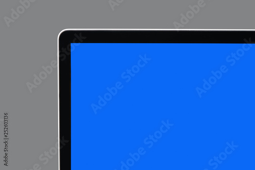 Laptop isolated on grey background with clipping path