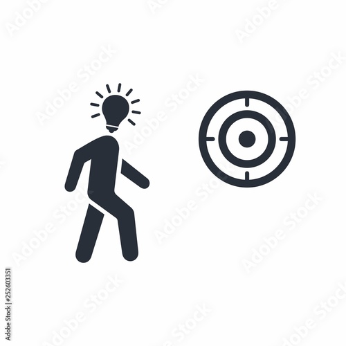 Sense of purpose . Vector icon.
