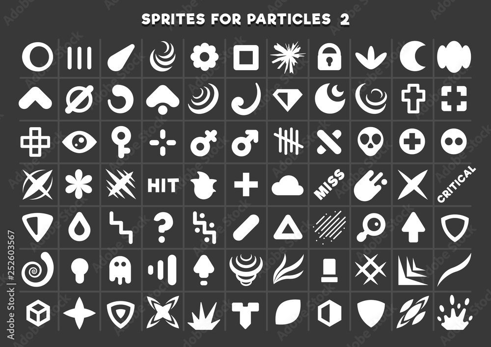 Sprites for particles for creating games. Set 2. Sprites for particles for creating games. Set 2.