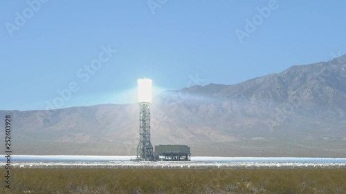 The solar tower of the Ivanpah Solar Electric Generating System photo