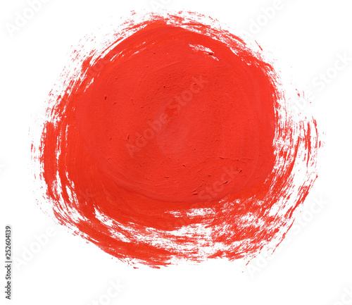 circle spot of red paint