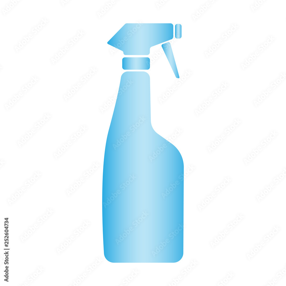 Water sprinkler isolated icon in design. Garden sprayer, plastic spray bottle, cleaning supplies, domestic tool vector illustration. blue transparent cleaning spray products isolated on white Water sprinkler isolated icon in design. Garden sprayer, plastic spray bottle, cleaning supplies, domestic tool vector illustration. blue transparent cleaning spray products isolated on white
