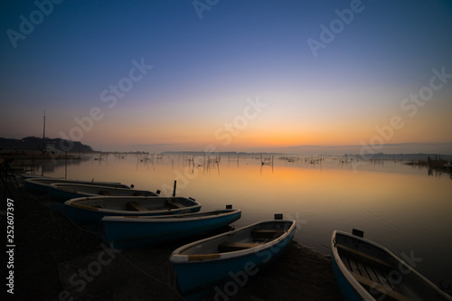 千葉 印旛沼 沼 湖沼 朝焼け 夜明け 早朝 幻想的 風景