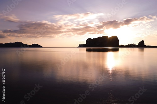 sunset on the lake