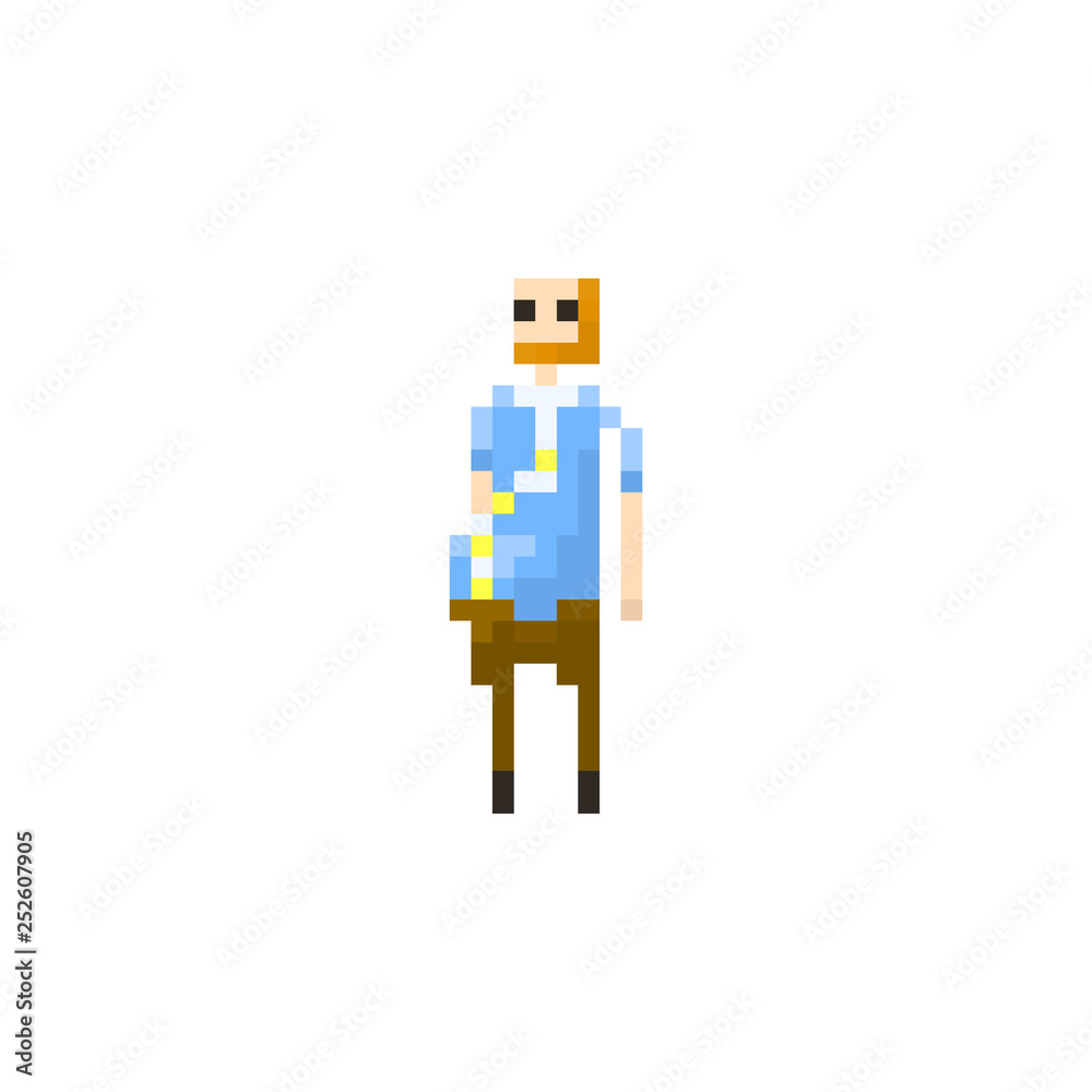 Pixel oldster character for games and websites Pixel oldster character for games and websites