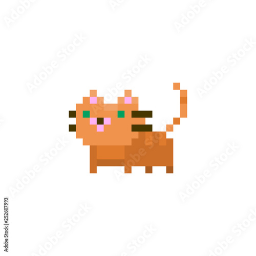 Pixel cat character for games and websites