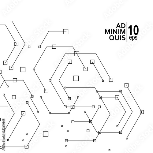 Hexagons technology and science vector connection and chemical carcass and social network