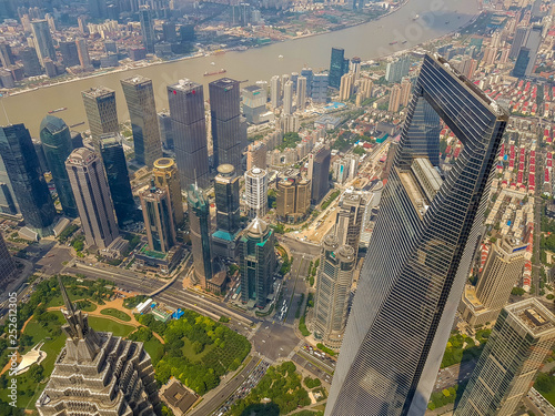 Photography View from the Shanghai Tower in Shangai, China