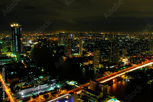 Cityscape of Bangkok during night © Wacaw