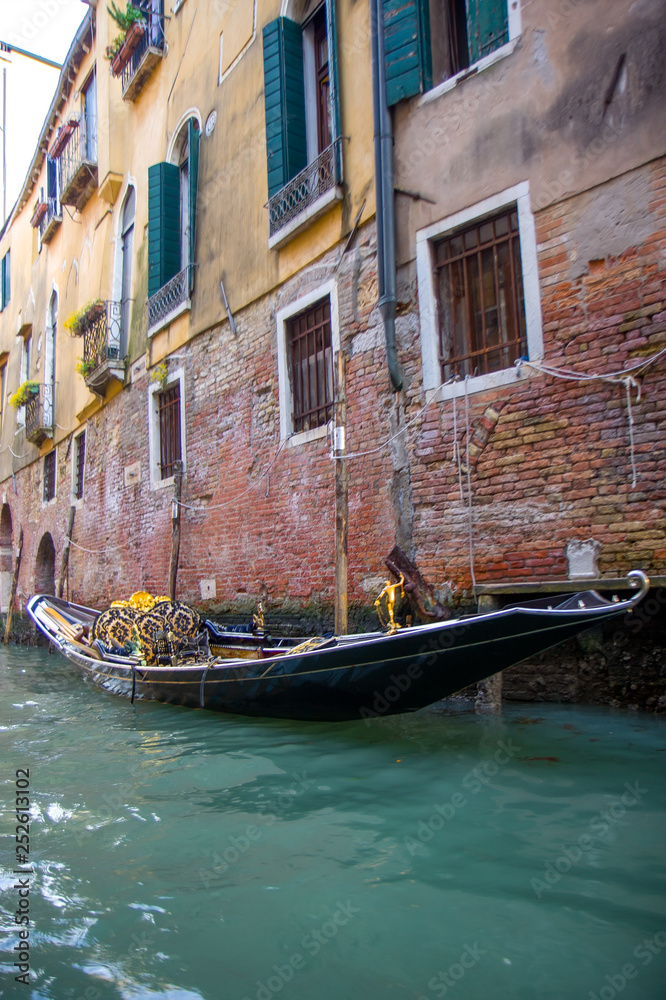 Buildings in narrow canal in Venice, Italy