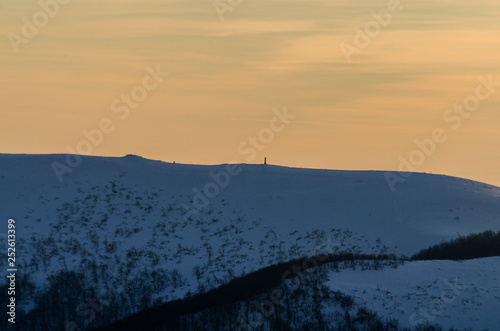 Fototapeta Naklejka Na Ścianę i Meble -  Bieszczady panorama zimą
