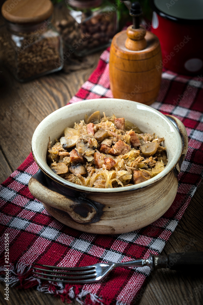 Traditional polish sauerkraut (bigos). Traditional polish sauerkraut (bigos).