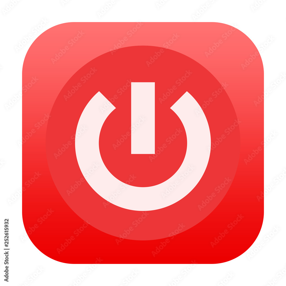 On Off power button isolated on white background On Off power button isolated on white background