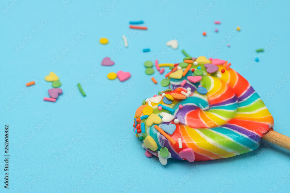 Obraz premium heart shaped lollipop