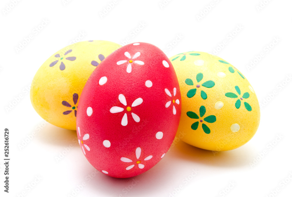 Perfect colorful handmade easter eggs isolated Perfect colorful handmade easter eggs isolated