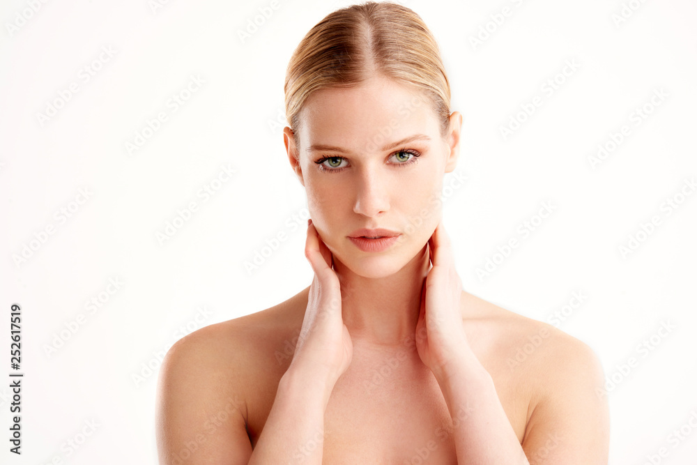 Portrait of beautiful young woman with natural makeup Portrait of beautiful young woman with natural makeup