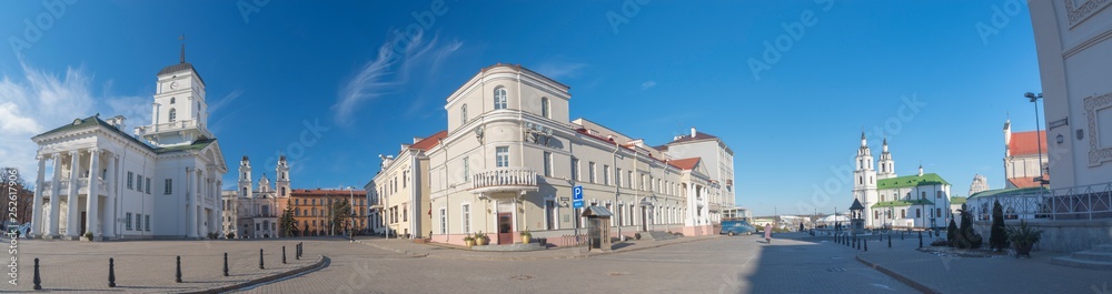 City Hall in the historical center of Minsk city.