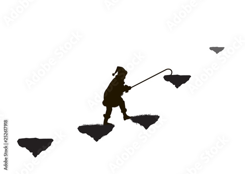 long fairy way to wonderland, silhouette,