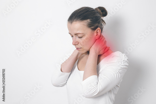 Pain in the neck. Fatigue in the spine.  photo