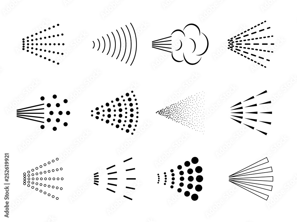 Spray icon. Bottle air sprayer, bathroom nozzle aerosol sprinkle