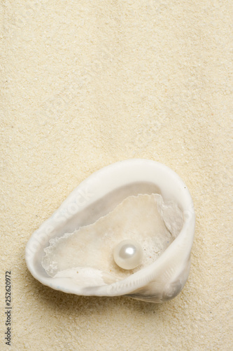 Organic pearl in a shell.