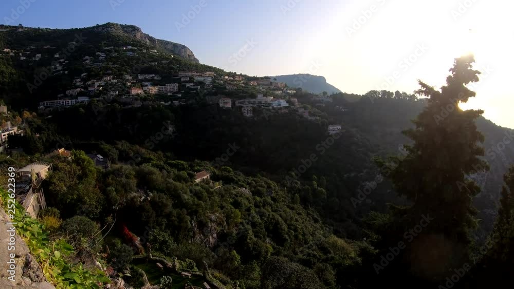 Aerial morning view of the famous Eze area Aerial morning view of the famous Eze area
