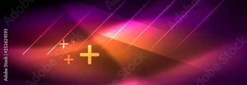 Shiny glowing lights neon color design background