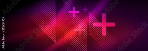 Shiny glowing lights neon color design background