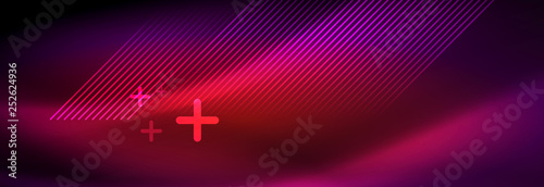 Shiny glowing lights neon color design background