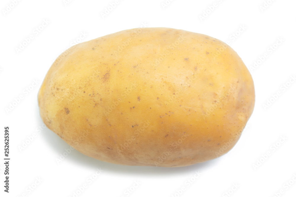 potato on white background