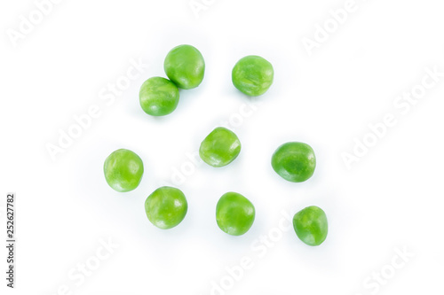green peas on white background. © angintaravichian