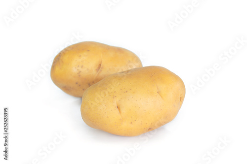 potato on white background.
