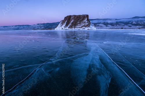 Early winter morning on Lake Baikal
