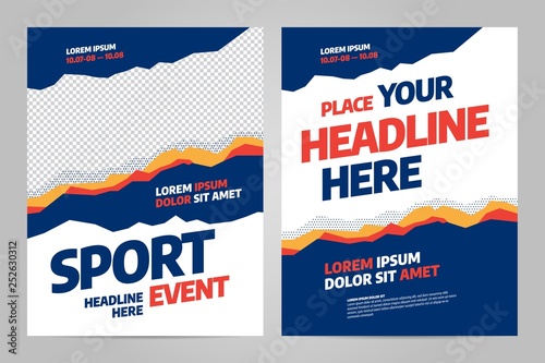 Layout poster template design for sport event