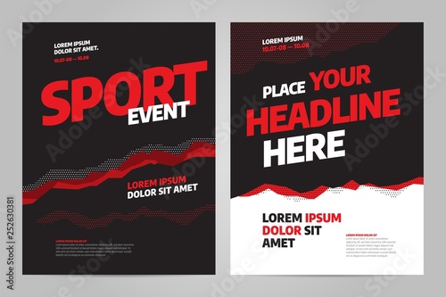 Layout poster template design for sport event