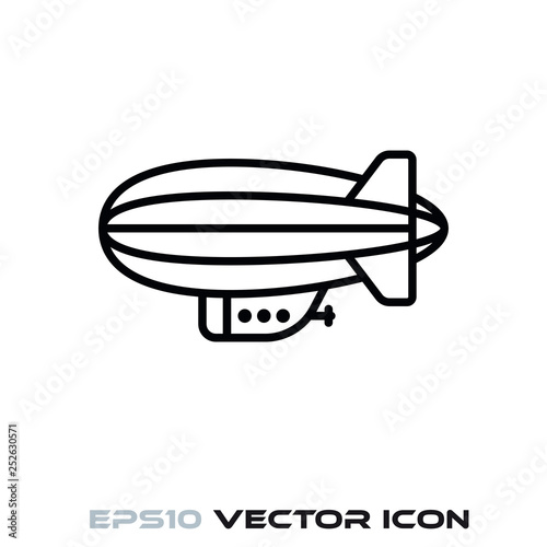 Blimp vector line icon