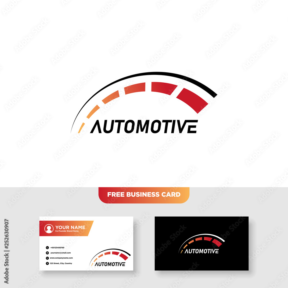 Automotive Logo, Free Business Card - Vector Automotive Logo, Free Business Card - Vector