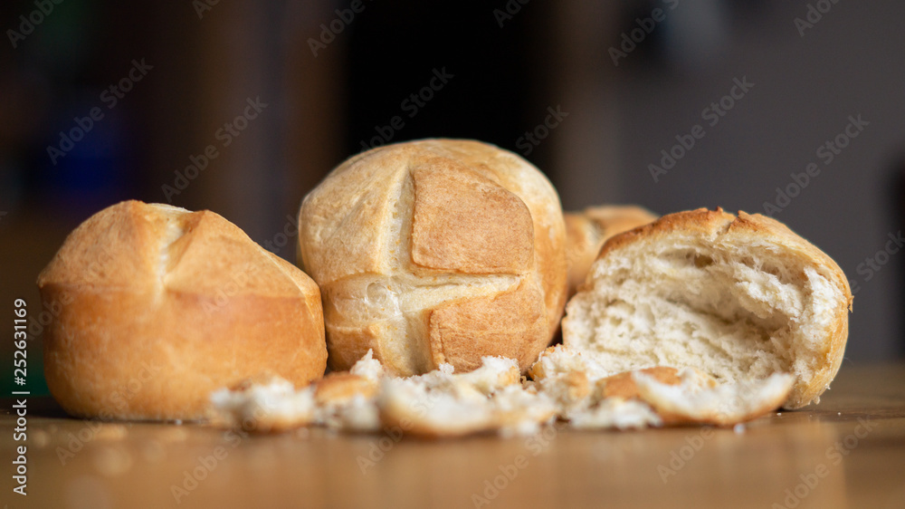 crumbled bread