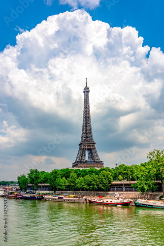 Eiffel Tower and Seine river, Paris, France © Mistervlad
