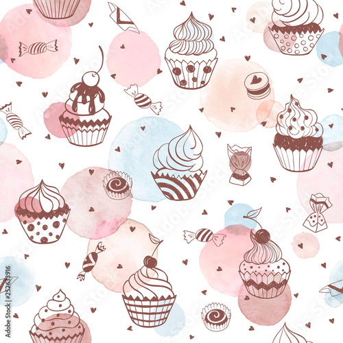 sweets seamless pattern