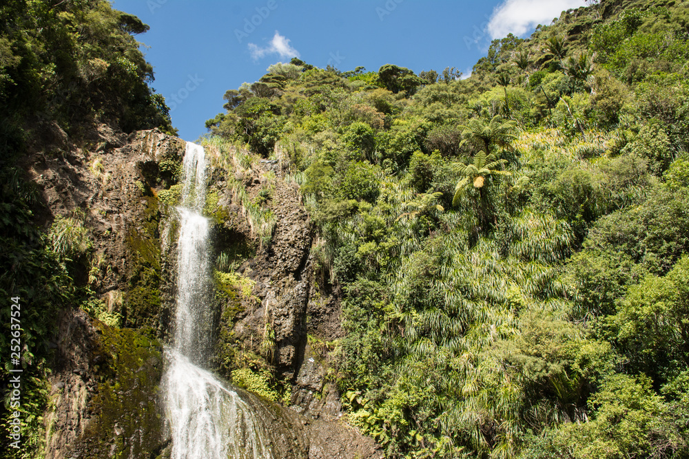 Kitekite falls near Piha beach at the east coast of Auckland, New Zealand