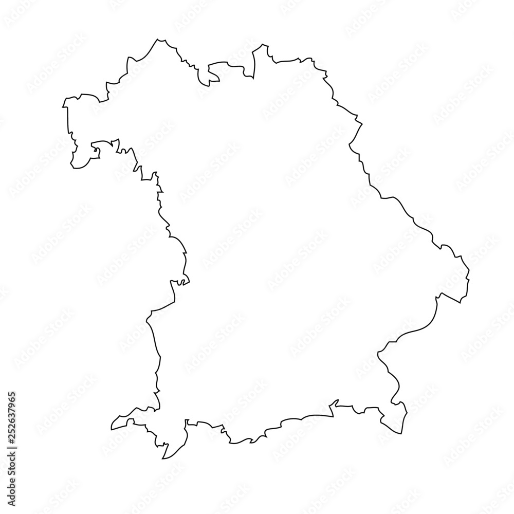 Friestaat Bayern - map region of Germany