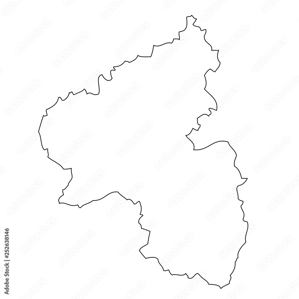 Rheinland-Pfalz, Mainz - map region of Germany