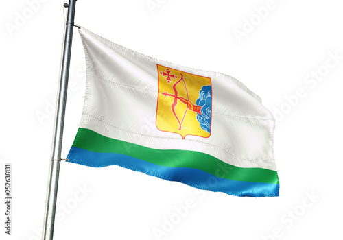 Kirov Oblast region of Russia flag waving isolated 3D illustration photo