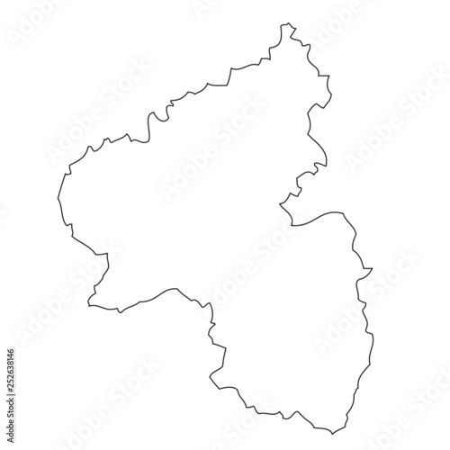 Rheinland-Pfalz, Mainz - map region of Germany